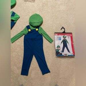Super Mario Nintendo Luigi Halloween Costume Toddler Size 2T Great Condition